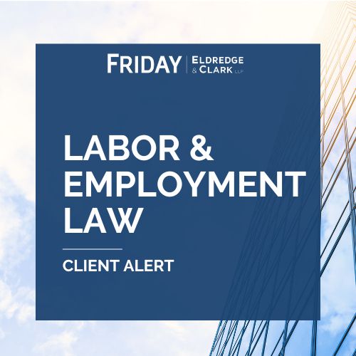 Labor &amp; Employment Client Alert IMage