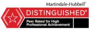 Martindale-Hubbell Distinguished Recognition. Peer Rated for High Professional Achievement
