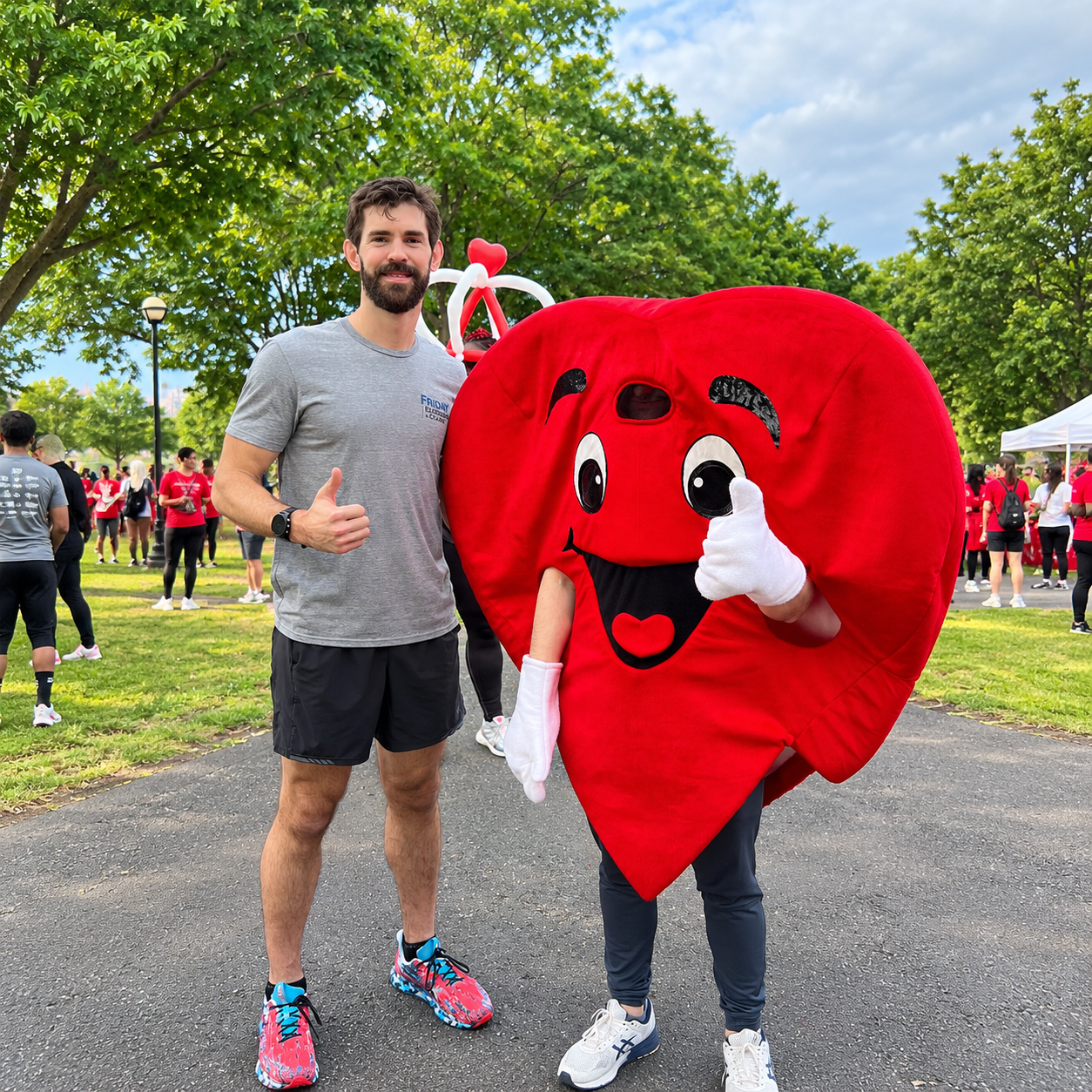 Friday Firm representative participating in an American Heart Association community event